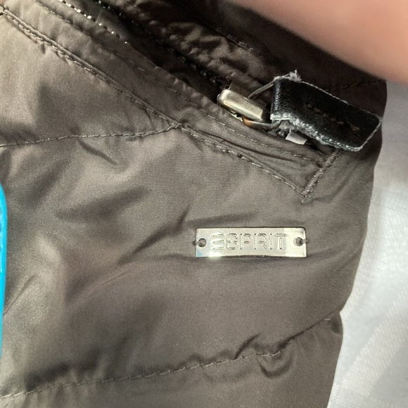 Esprit Women’s Quilted Zipper Front Brown Puffer Jacket Coat Size Us Small Warm! - Picture 4 of 12